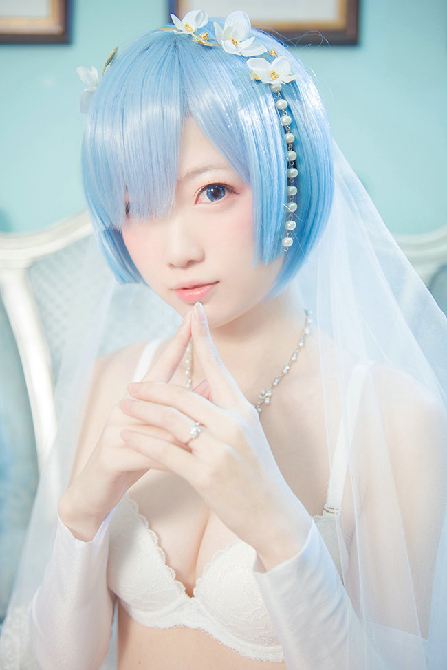 蕾姆 花嫁ver Cos [14P-5MB]