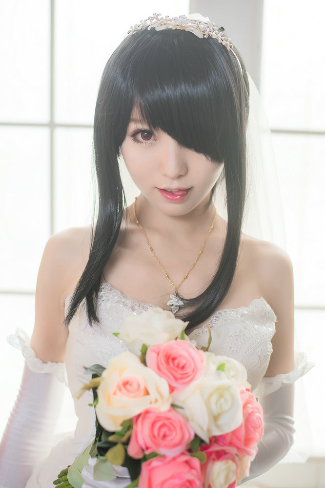 妙妙- Date a live - Tokisaki Kurumi wedding dress cosplay [17P-10MB]