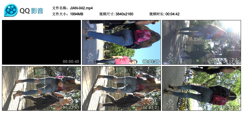 精选街拍视频 No.1119 若只如初见 极品高跟紧牛大翘臀长发美眉 [1.94GB]