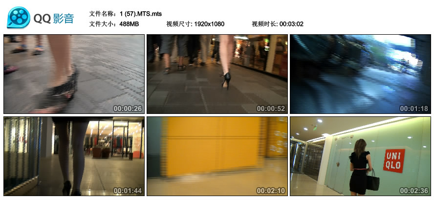 精选街拍视频 No.1277 街拍高跟少妇紧身连衣裙 [488MB]