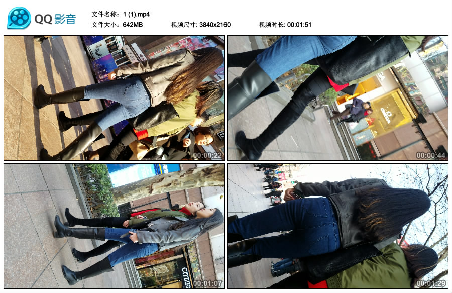精选街拍视频 No.2667 小清新俩姐妹边逛边聊 [642MB]