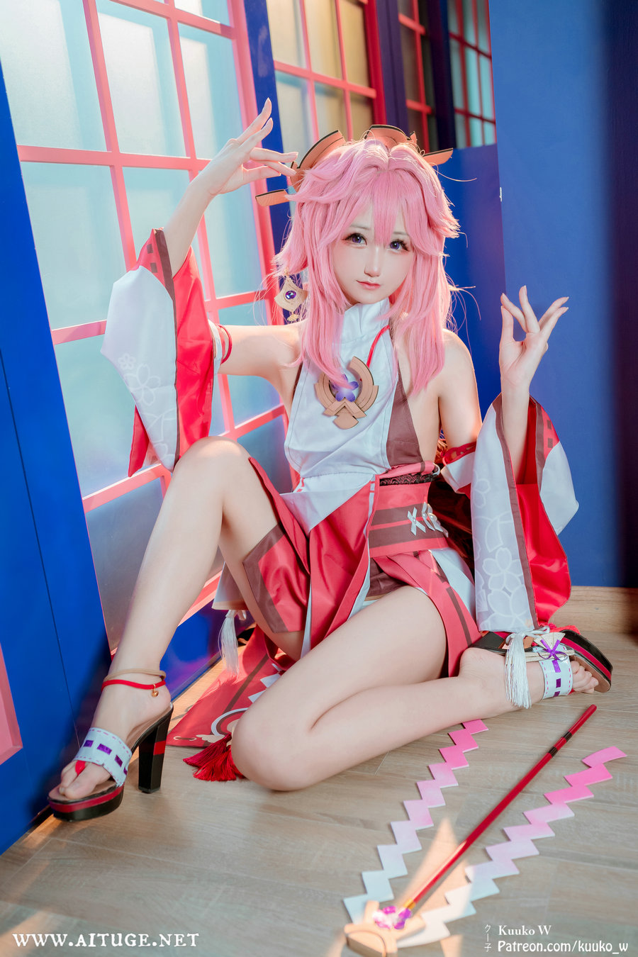 (Cosplay) [KuukoW] Kuuko クー子 - Yae Miko [38P-460MB]