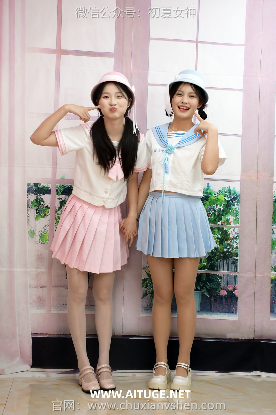 初夏女神 No.292 安妮、幺幺 粉蓝双花 [99P1V-4.24GB]