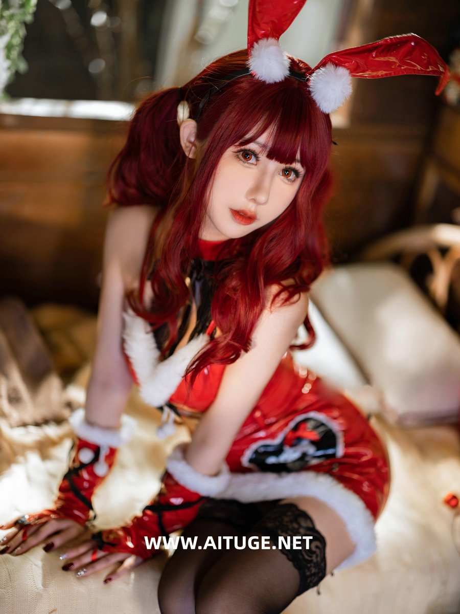 仙女月 - 红色圣诞兔 [32P-839MB]