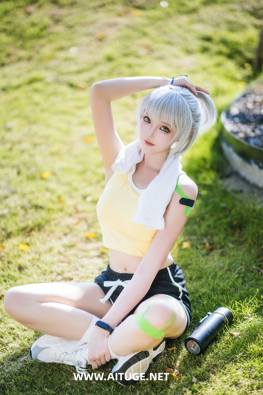 Coser瓜希酱福利 - 灵笼 白月魁 运动服 [15P-50MB]