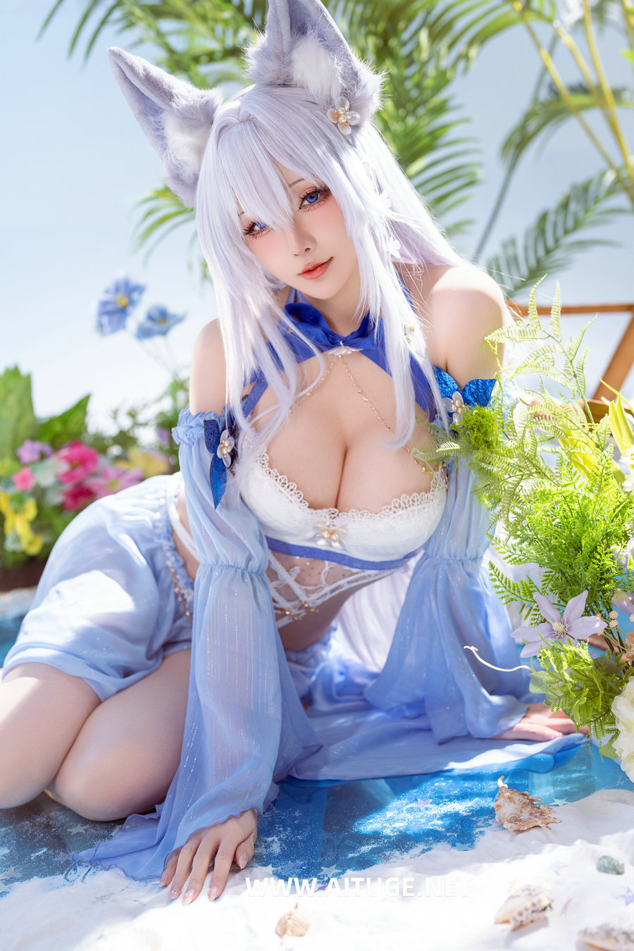 Coser小姐姐星之迟迟 - 碧蓝航线 信浓泳装 [52P-136MB]