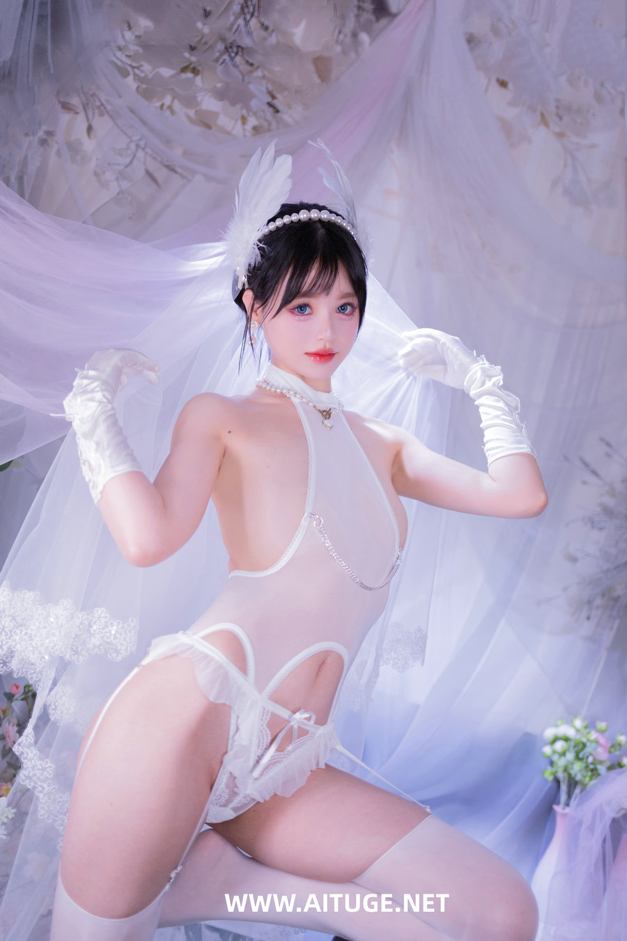 星黛鹿鹿(千反田鹿子) - 白丝花嫁 [50P-539MB]