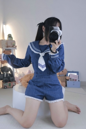 小羊蛋卷 - 白丝牛仔水手 [8P-21MB]