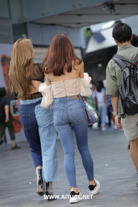 精选街拍视频 No.10043 青春靓丽牛仔裤 [41P-620MB]