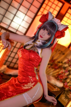 Zyra秋 - 碧蓝航线 柴郡 红旗袍 [20P-176MB]